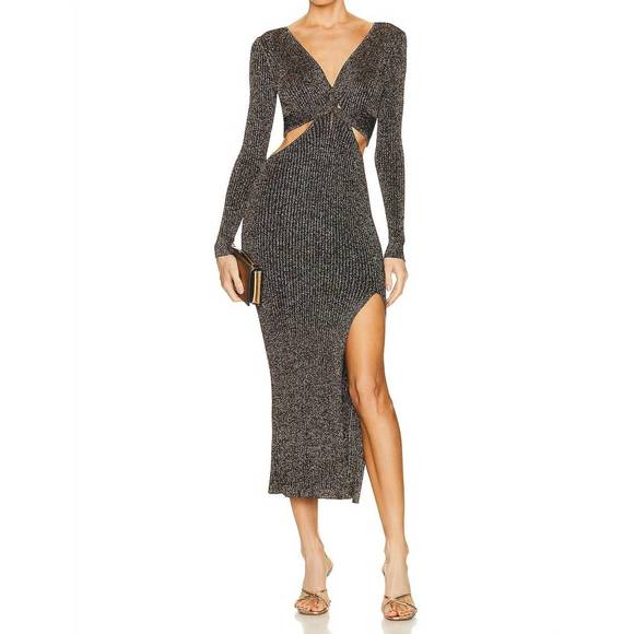 NEW LOVESHACKFANCY bernette dress in black sparkle - Picture 1 of 5